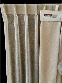 Inbetween Gordijnen Linnenlook Beige – Luxe Structuur €19,95 p/m Gratis Op Maat