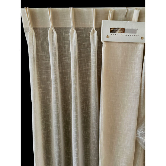 Inbetween Gordijnen Linnenlook Beige – Luxe Structuur €19,95 p/m Gratis Op Maat