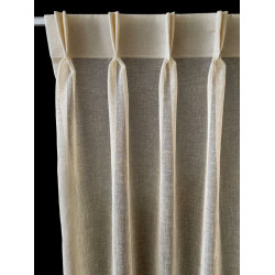Linnenlook Vitrage Beige 280 cm Hoog – Gratis Op Maat €19,95 p/m
