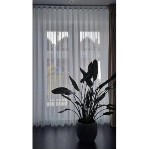 Franse Voile Vitrage Wit – Gratis op maat & Gratis Verzending